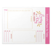 Dagelijkse planner voor elke dag de doelstellingen notitieblok (Voorkant)