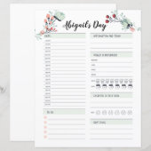 Dagelijkse planner voor tijdblokken van 6 uur 's o (Voorkant / Achterkant)