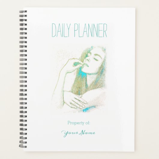 Dagelijkse Planner - Vrouw Aqua - HAMbWG (Voorkant)
