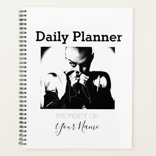 Dagelijkse planner - Vrouw in leer - HAMbWG (Voorkant)