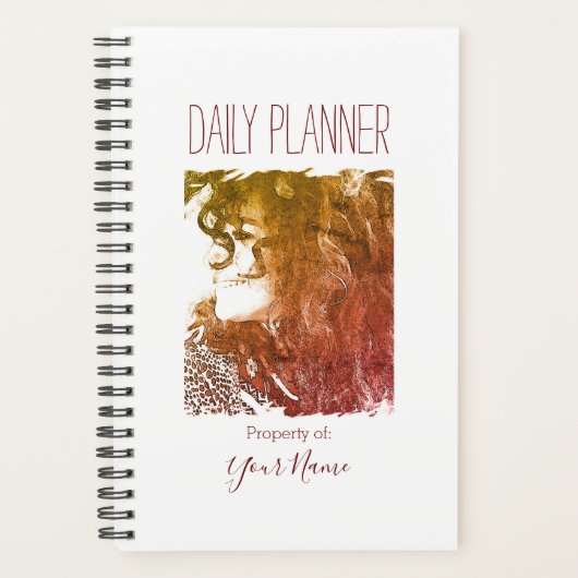 Dagelijkse Planner - Vrouw met Krullen - HAMbWG (Voorkant)