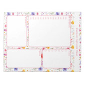 Dagelijkse Planner Wildflower Schema en To Do Lijs Notitieblok (Voorkant)
