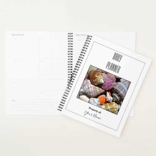 Dagelijkse planner - Wit met zeeschelpen - HAMbWG (Display)