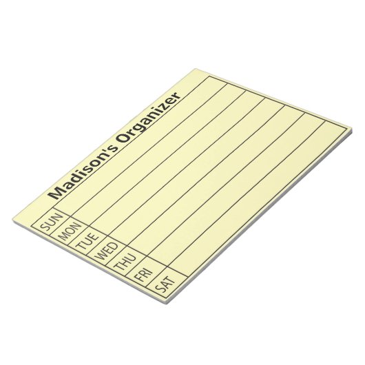 Dagelijkse planner zakelijk notitieblok (Schuin)