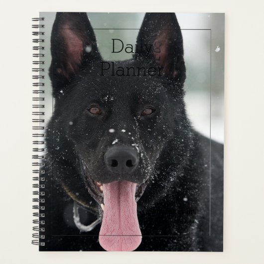 Dagelijkse planner - Zwarte Duitse herder - HAMbWG (Voorkant)