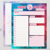 Dagelijkse plannerbladen Aanwijzen voor lijst (Voorkant / Achterkant)