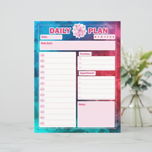 Dagelijkse plannerbladen Aanwijzen voor lijst (Staand voorkant)