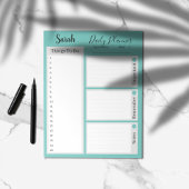 Dagelijkse plannerherinneringen blauwgroen weergev notitieblok