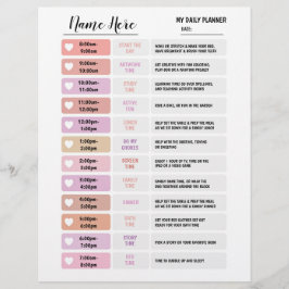 Dagelijkse plannerkaart voor kinderen met ster muu flyer