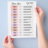 Dagelijkse plannerkaart voor kinderen met ster muu flyer (Hand)