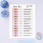 Dagelijkse plannerkaart voor kinderen met ster muu flyer (Enkel)