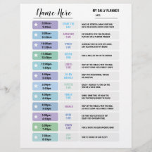 Dagelijkse plannerkaart voor kinderen schema ster 