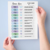 Dagelijkse plannerkaart voor kinderen schema ster  flyer (Hand)