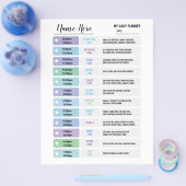 Dagelijkse plannerkaart voor kinderen schema ster  flyer (Enkel)