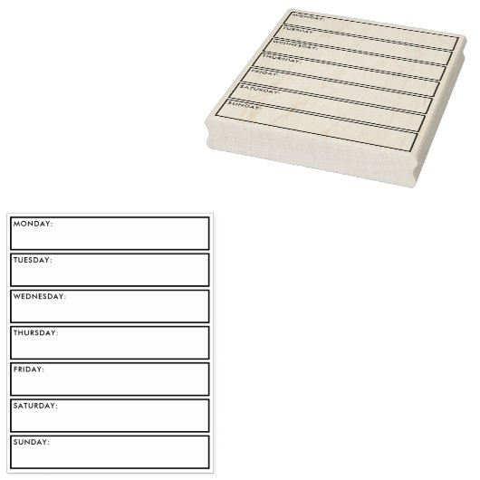 Dagelijkse plannerkalender-opsommingsteken voor jo rubberstempel (Gestempeld)