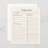 Dagelijkse plannerpagina (Voorkant / Achterkant)