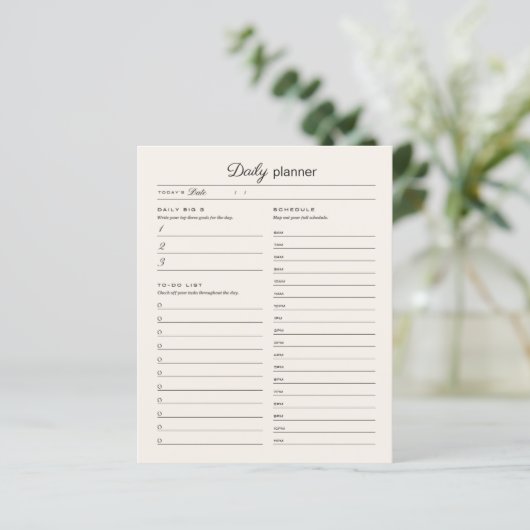 Dagelijkse plannerpagina (Staand voorkant)