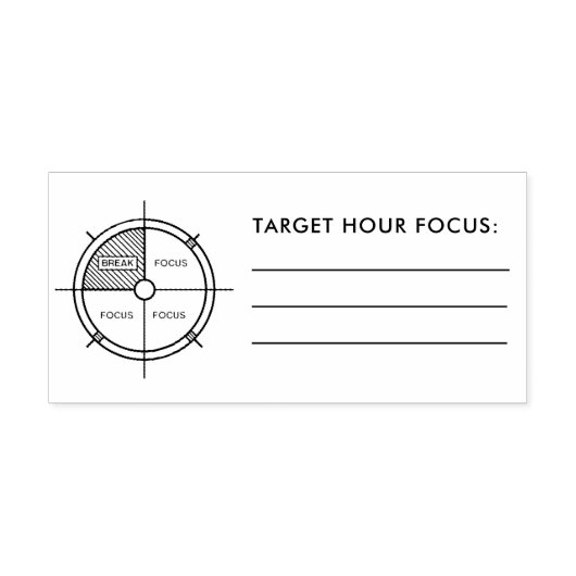 Dagelijkse plannerstempel voor doelgerichte uren rubberstempel (Afrduk)