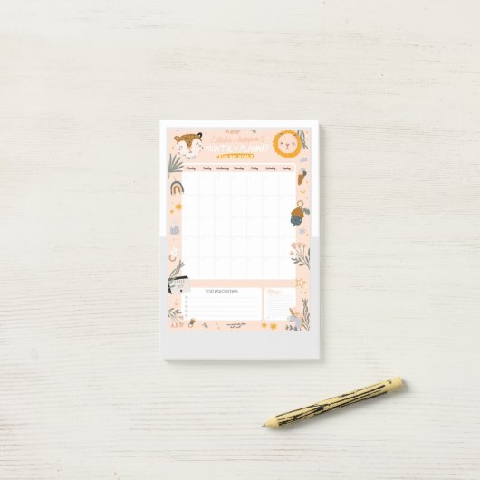 Dagelijkse planning post-it® notes (Op bureau)