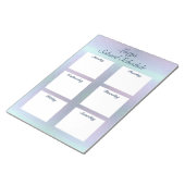 Dagelijkse planning van de schoolplank blauw notit notitieblok (Schuin)