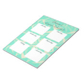 Dagelijkse planning van de schoolplanner blauwgroe notitieblok (Schuin)