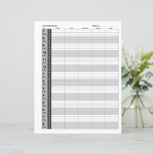 Dagelijkse planning voor benoeming | Grijs (Staand voorkant)