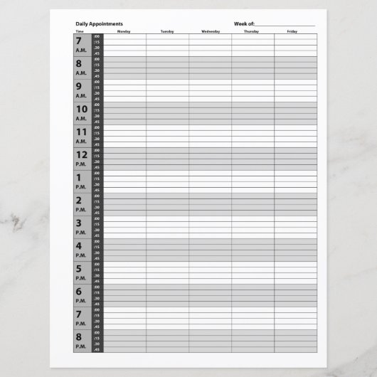 Dagelijkse planning voor benoeming | Grijs (Voorkant)