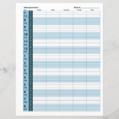 Dagelijkse planning voor benoeming | Klassiek blau (Achterkant)