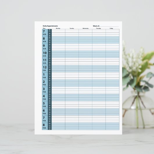 Dagelijkse planning voor benoeming | Klassiek blau (Staand voorkant)