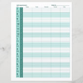 Dagelijkse planning voor benoeming | Munt Green (Achterkant)