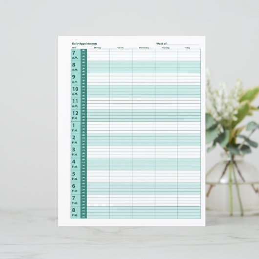 Dagelijkse planning voor benoeming | Munt Green (Staand voorkant)