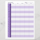 Dagelijkse planning voor benoeming | PAARS (Voorkant)