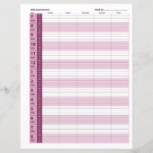 Dagelijkse planning voor benoeming | Roze (Achterkant)