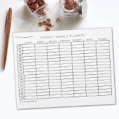 Dagelijkse planningsorganisatie voor urenplannen briefhoofd