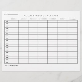 Dagelijkse planningsorganisatie voor urenplannen briefhoofd