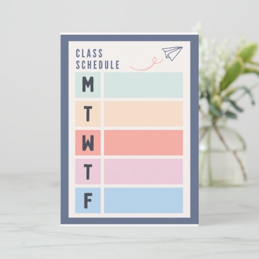 Dagelijkse planningsplanner van maandag tot en met kaart (Staand voorkant)