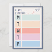 Dagelijkse planningsplanner van maandag tot en met kaart (Achterkant)