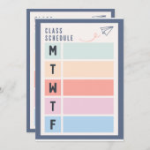 Dagelijkse planningsplanner van maandag tot en met kaart (Voorkant / Achterkant)