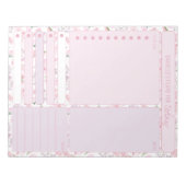 Dagelijkse platenroze maaltijden om lijsten te mak notitieblok (Voorkant)