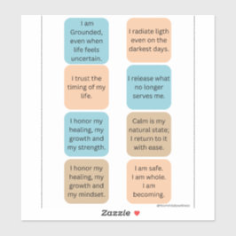 Dagelijkse positieve affirmaties - 8 wellnessstick sticker