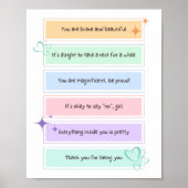 Dagelijkse positieve bevestiging poster (Voorkant)