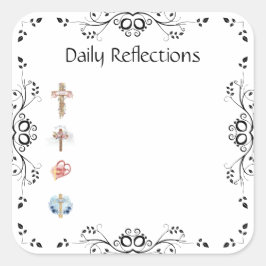 Dagelijkse Reflecties Bullet Square Journal Planne Vierkante Sticker