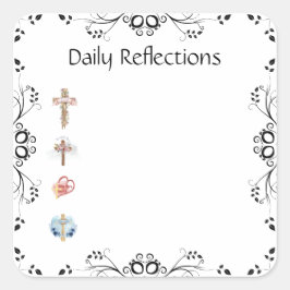 Dagelijkse Reflecties Bullet Square Journal Planne Vierkante Sticker