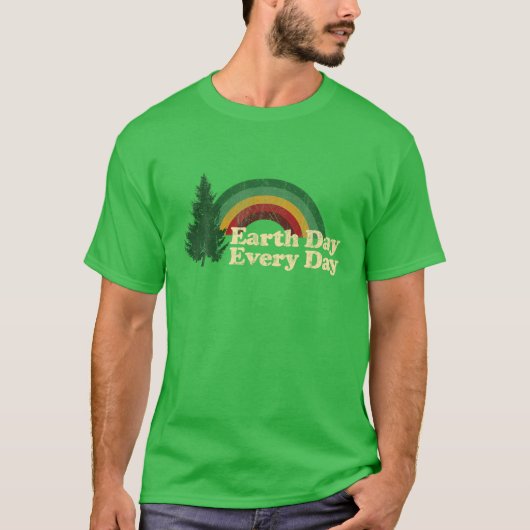 Dagelijkse regenboogpekelontwerp op Aarde T-shirt (Voorkant)