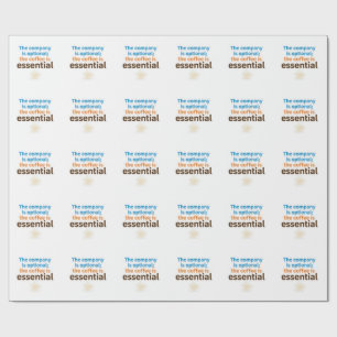 Dagelijkse Ritueel Sticker voor Koffieliefhebbers Cadeaupapier