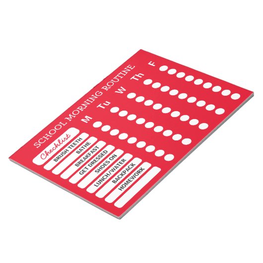 Dagelijkse Routine Checklist Notitieblok Aangepast (Schuin)