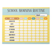 Dagelijkse Routine Checklist voor Kinderen Ochtend Notitieblok (Voorkant)