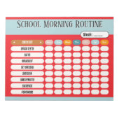 Dagelijkse Routine Checklist voor Kinderen Ochtend Notitieblok (Voorkant)