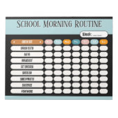 Dagelijkse Routine Checklist voor Kinderen Ochtend Notitieblok (Voorkant)