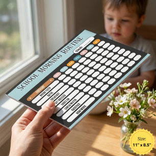 Dagelijkse Routine Checklist voor Kinderen Ochtend Notitieblok